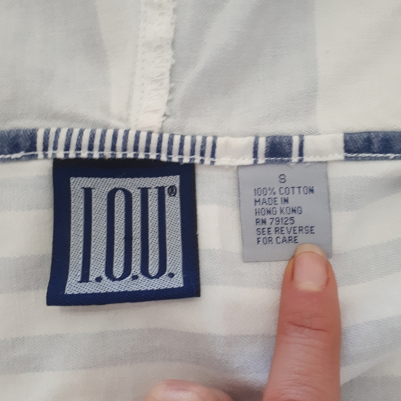 Vintage 90's striped jean shacket - Picture 10 of 10